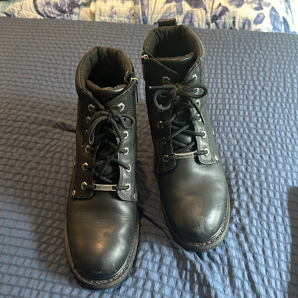 Harley-Davidson Black Combat Boots for Women